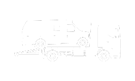 Tow truck hauling logo.